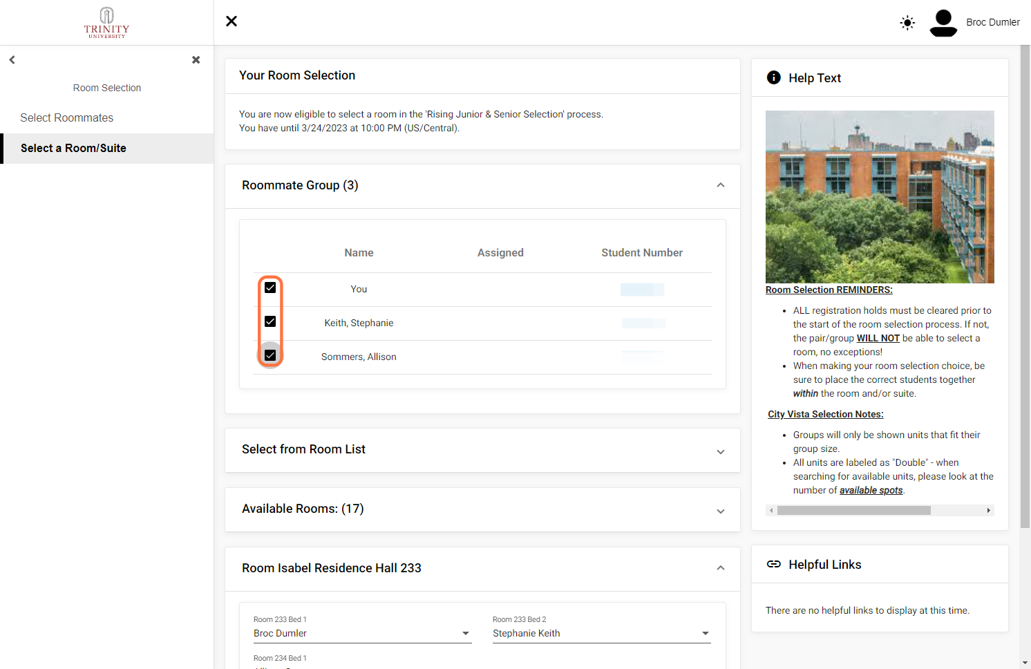 Select who you would like to assign first by clicking on the checkbox