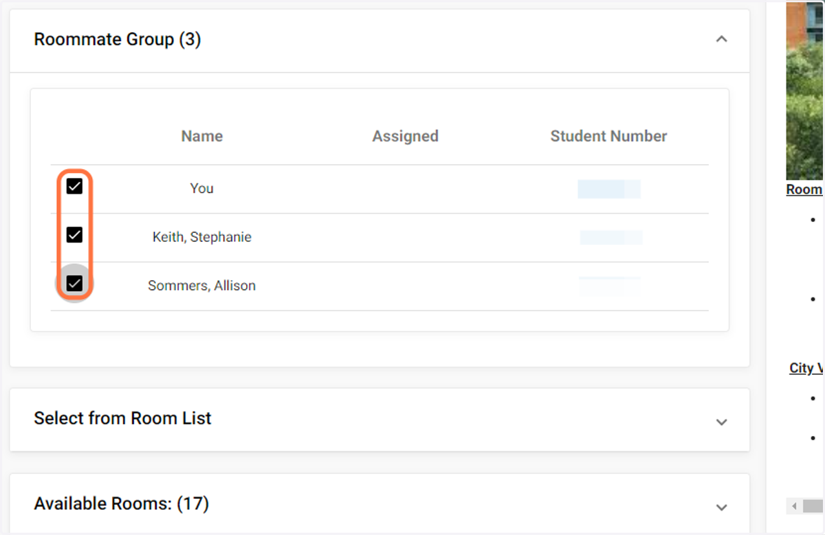 Select who you would like to assign first by clicking on the checkbox