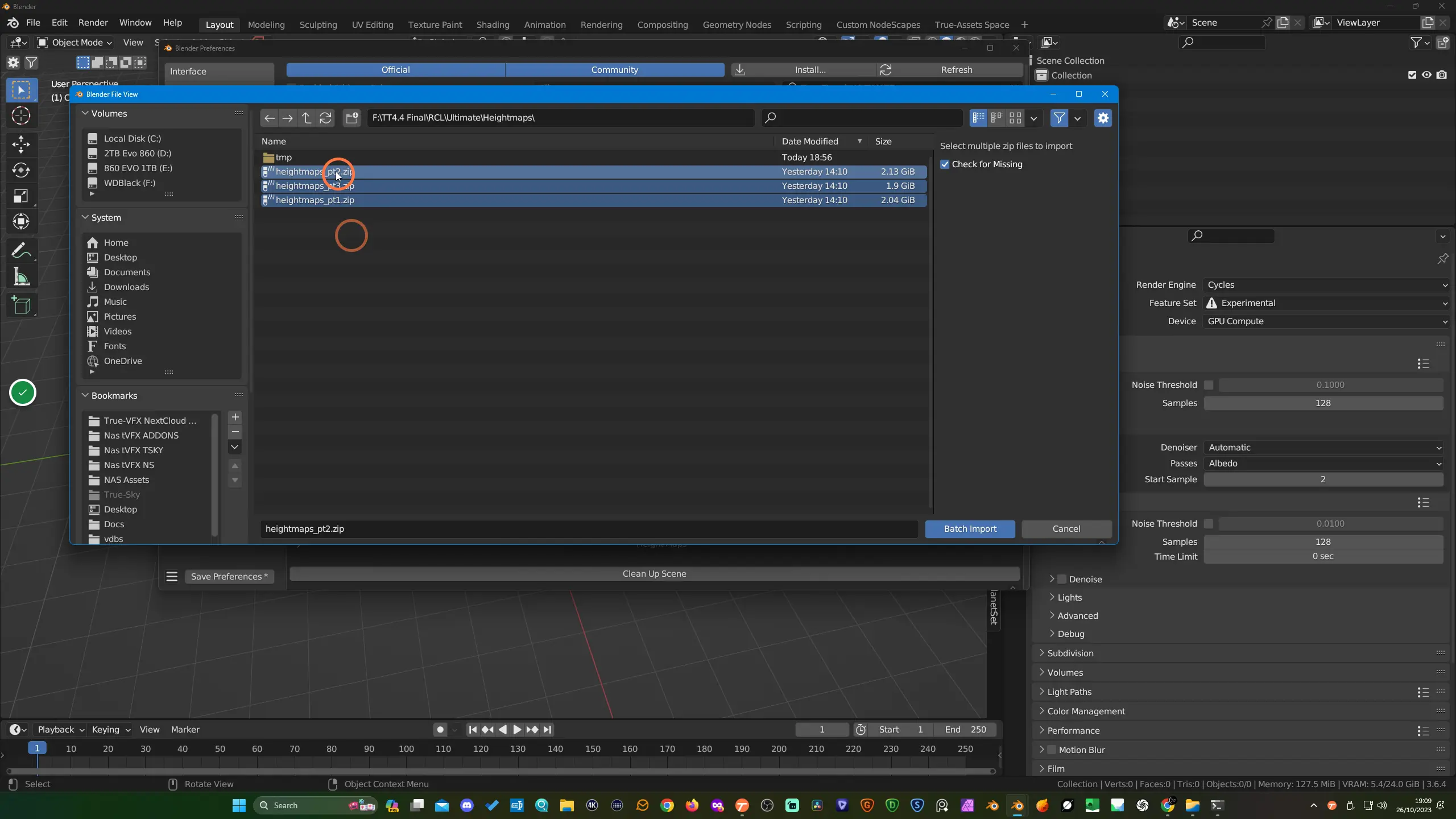 Find the location of the heightmap.zips and select them