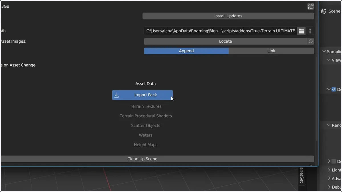 Click "Import Pack"