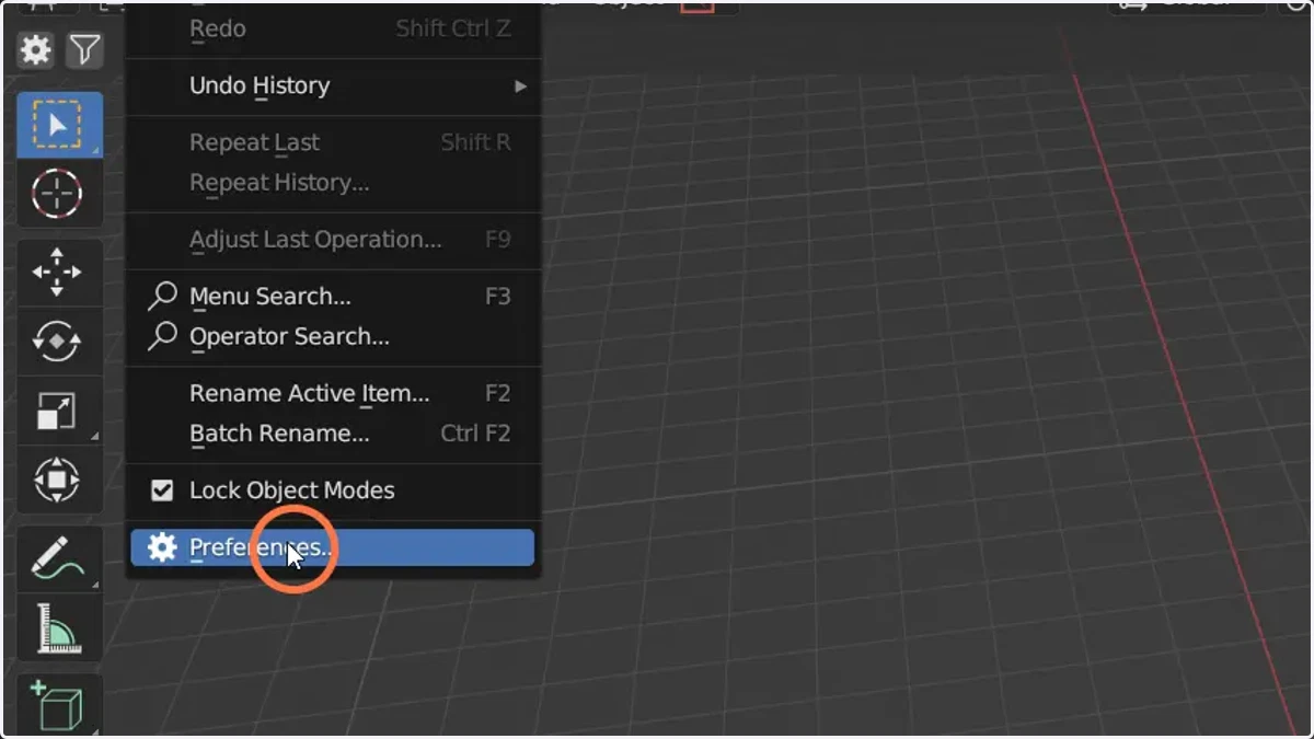 Click "Preferences"