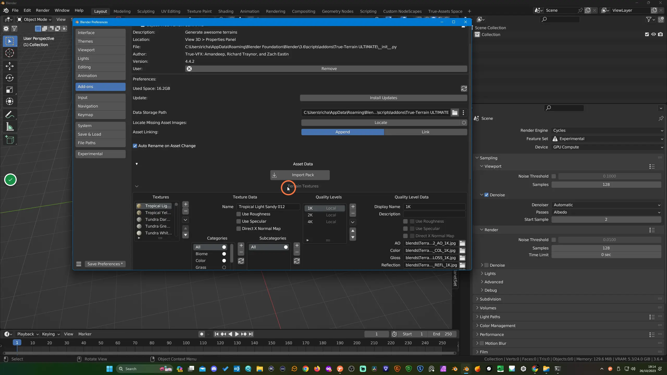 Check "Terrain textures"