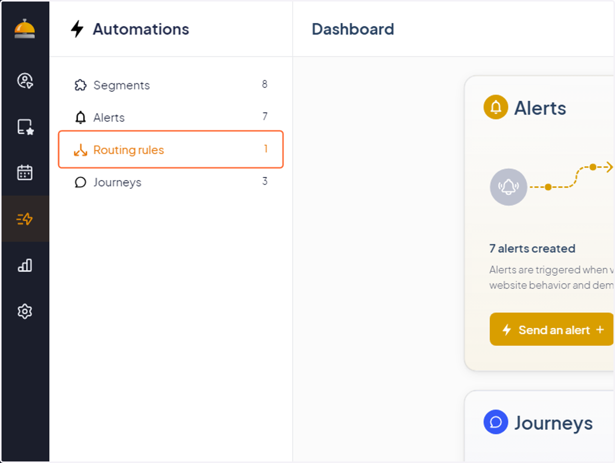 Click "Routing rules"
