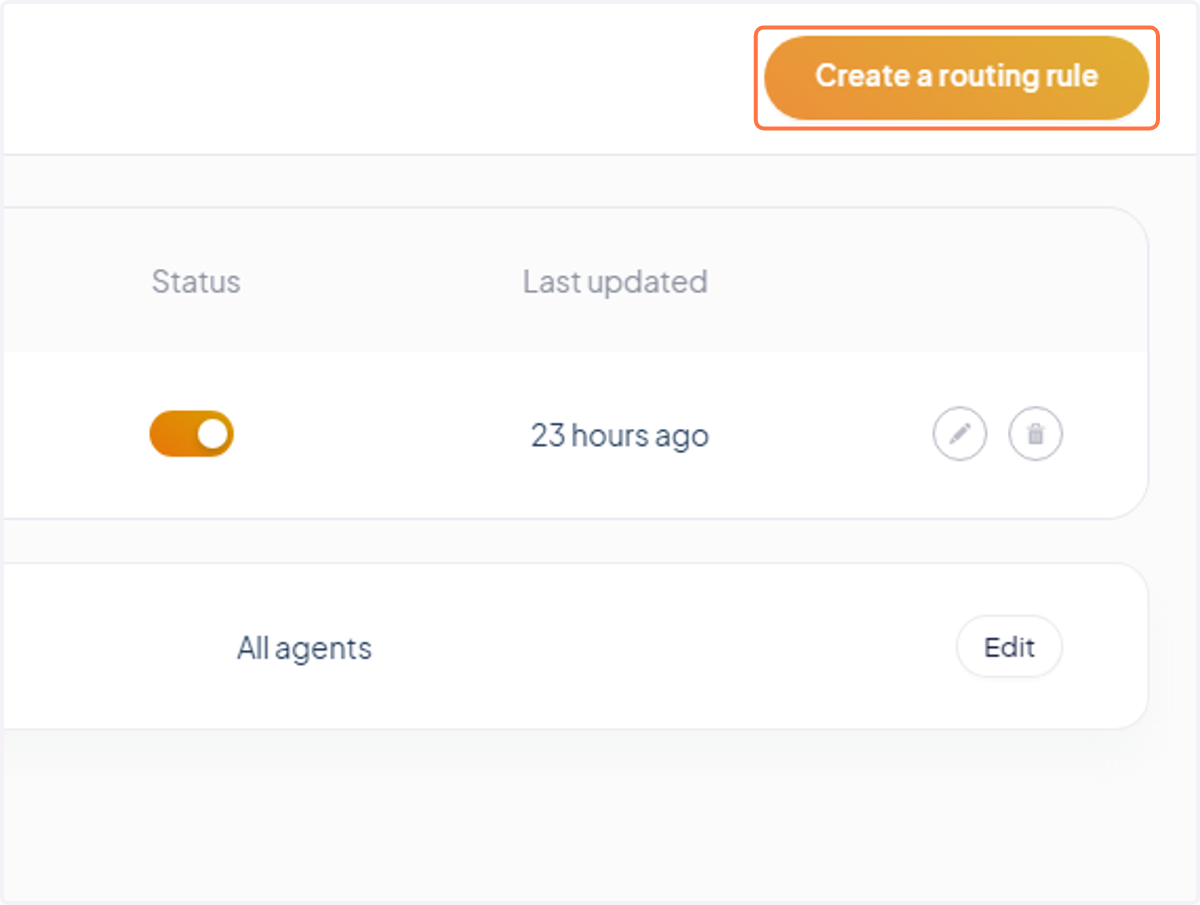 Create a new routing rule