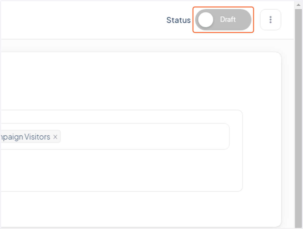 Click "Draft" to toggle it's status to "Active"