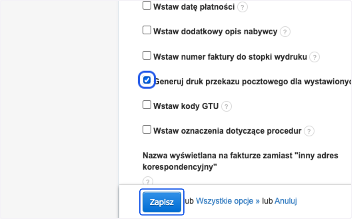 i następnie > Zapisz