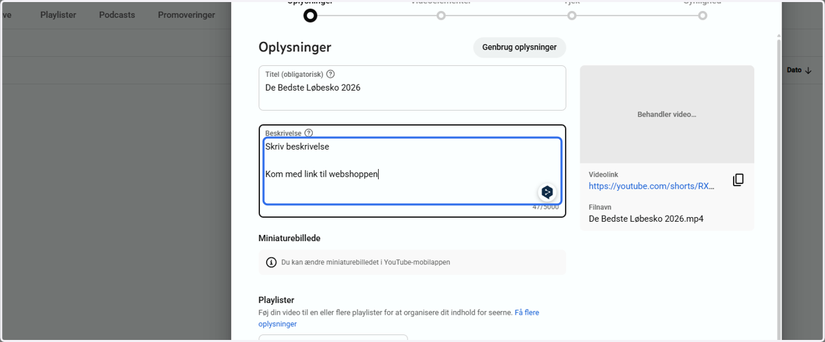 Skriv en beskrivelse til din video.