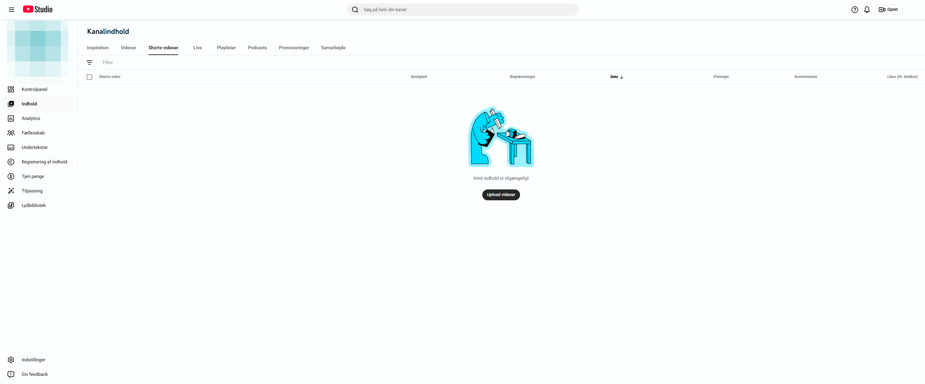 Klik upload videoer