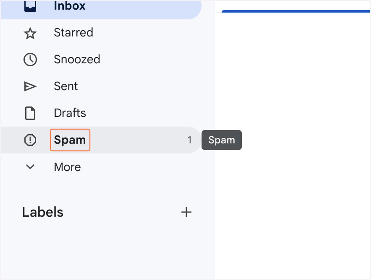 Click on Spam