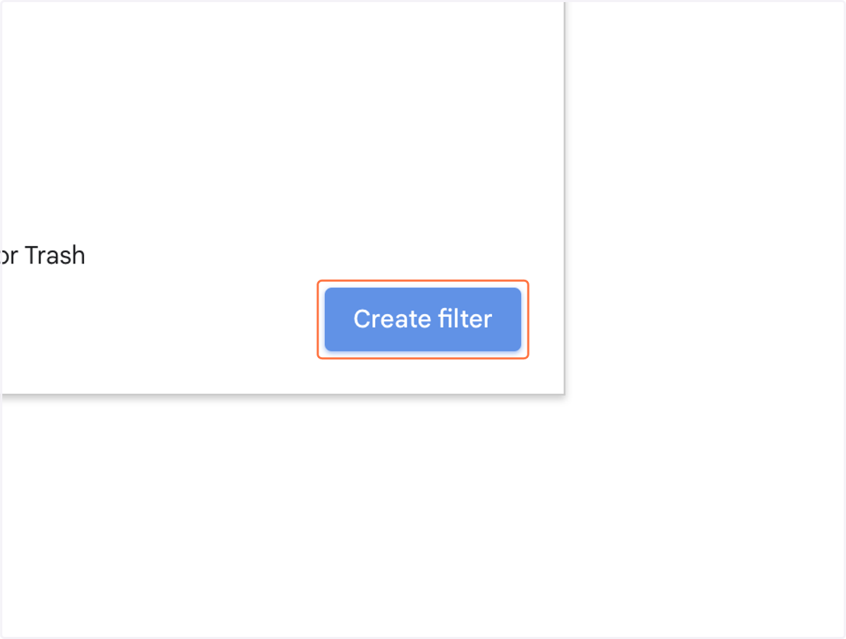 Click on Create filter