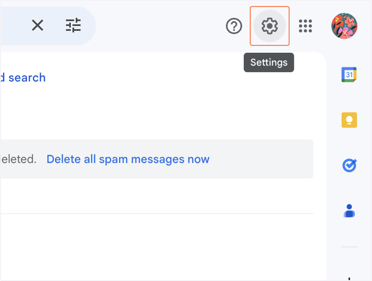Click on Settings