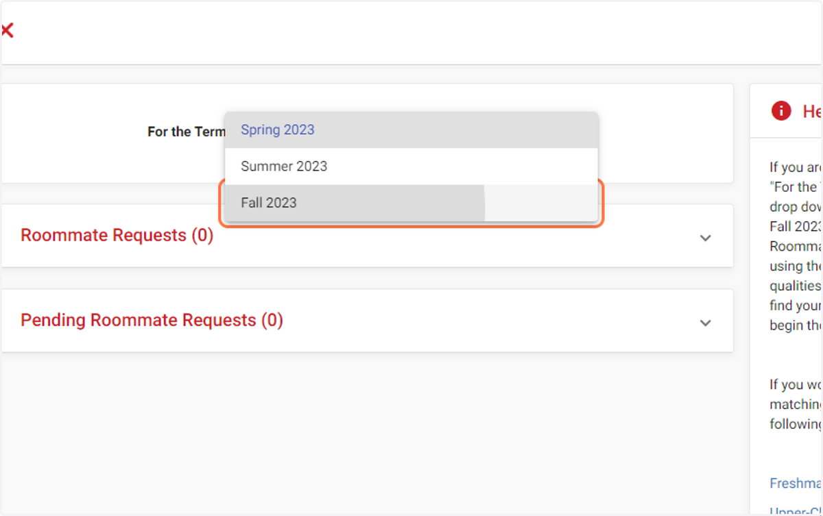 Change the Term to Fall 2026