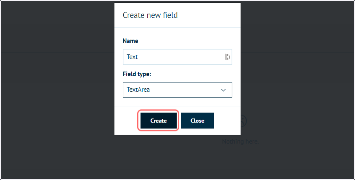 Create new fields
