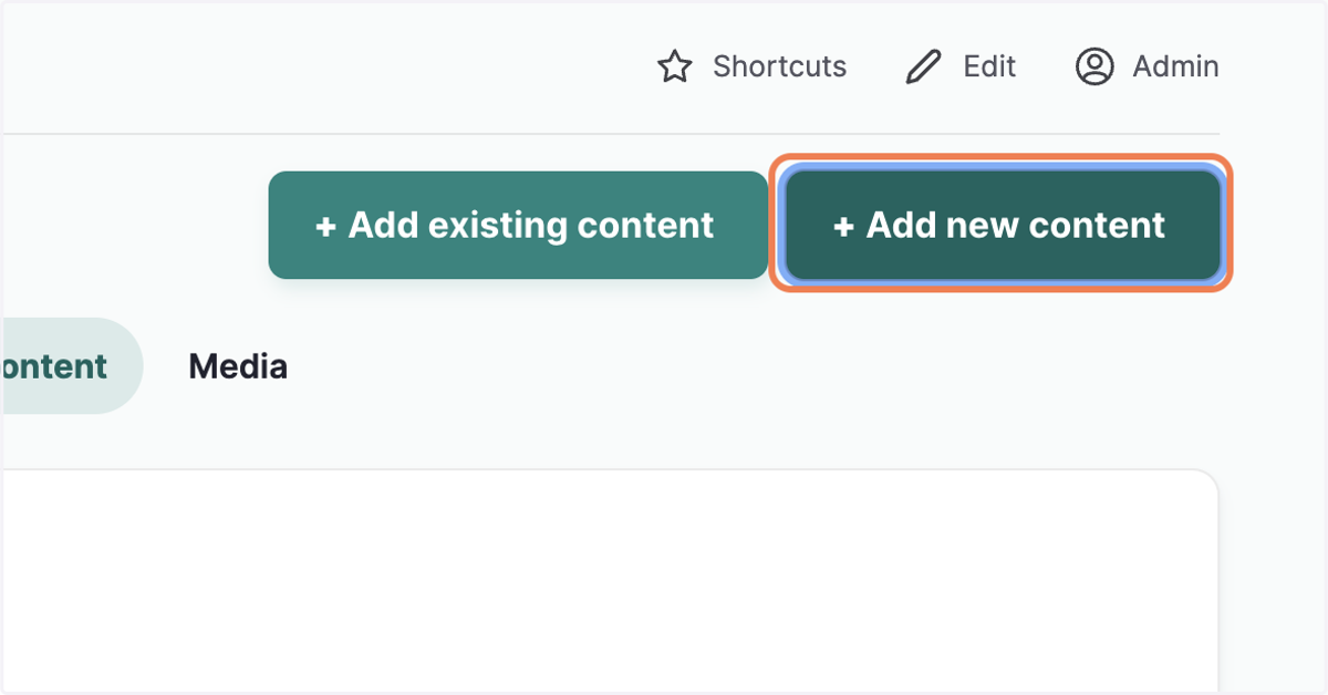 Click on Add new content