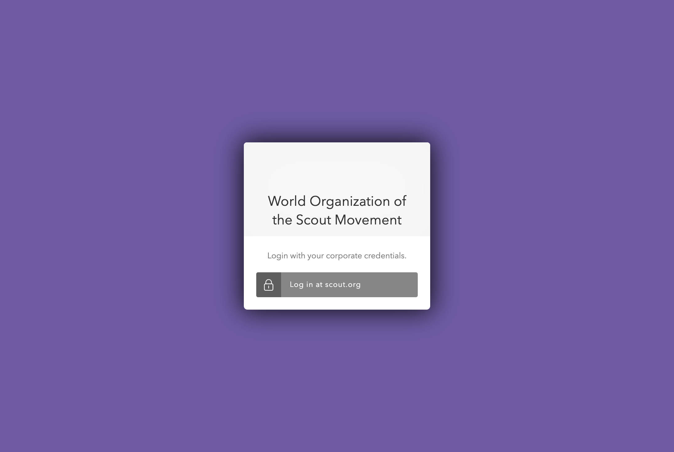 The login window will invite you to log in with your scout.org account credentials. Follow the instructions.