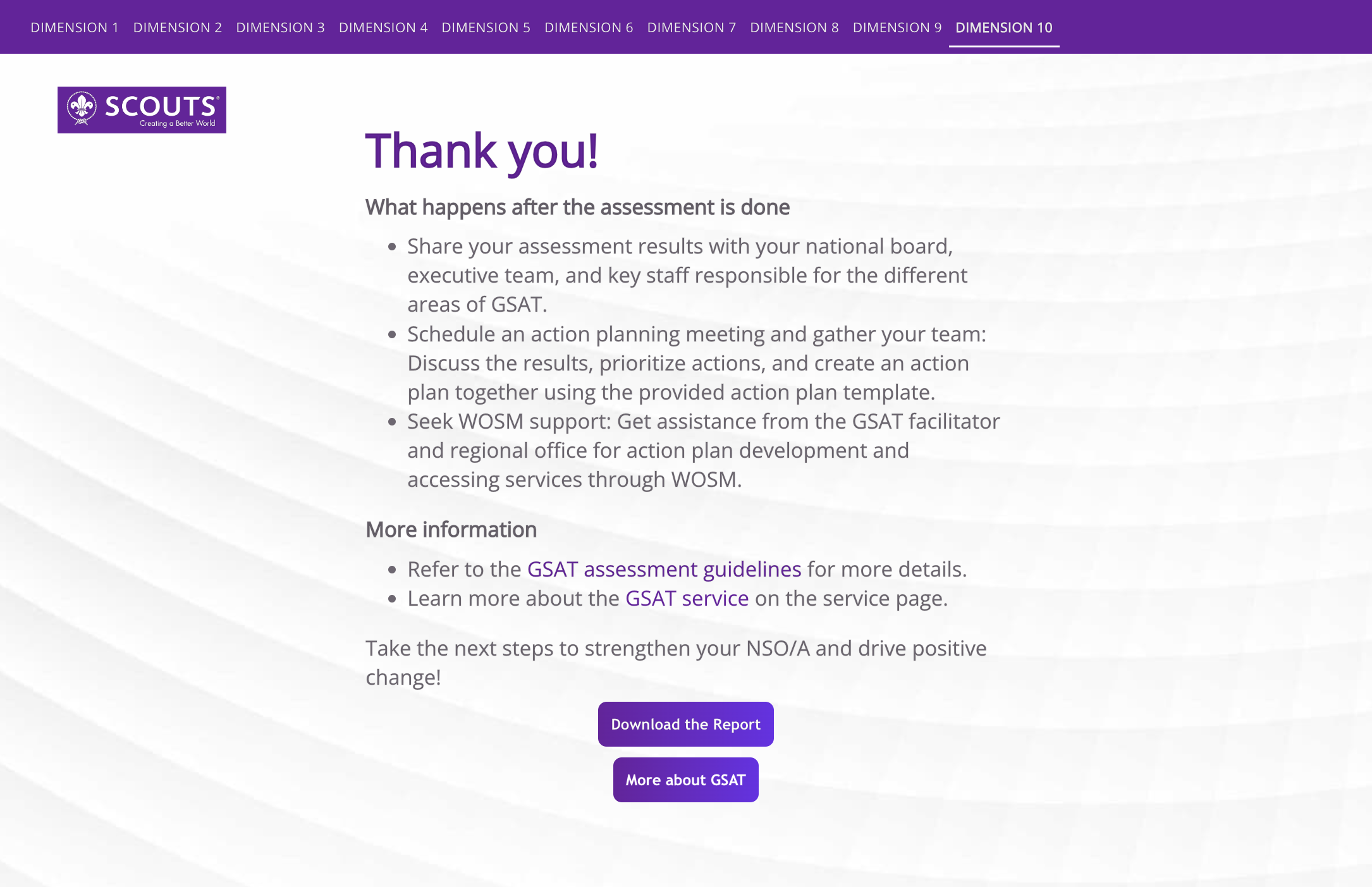 Click on "Download the Report" to generate and save your report.