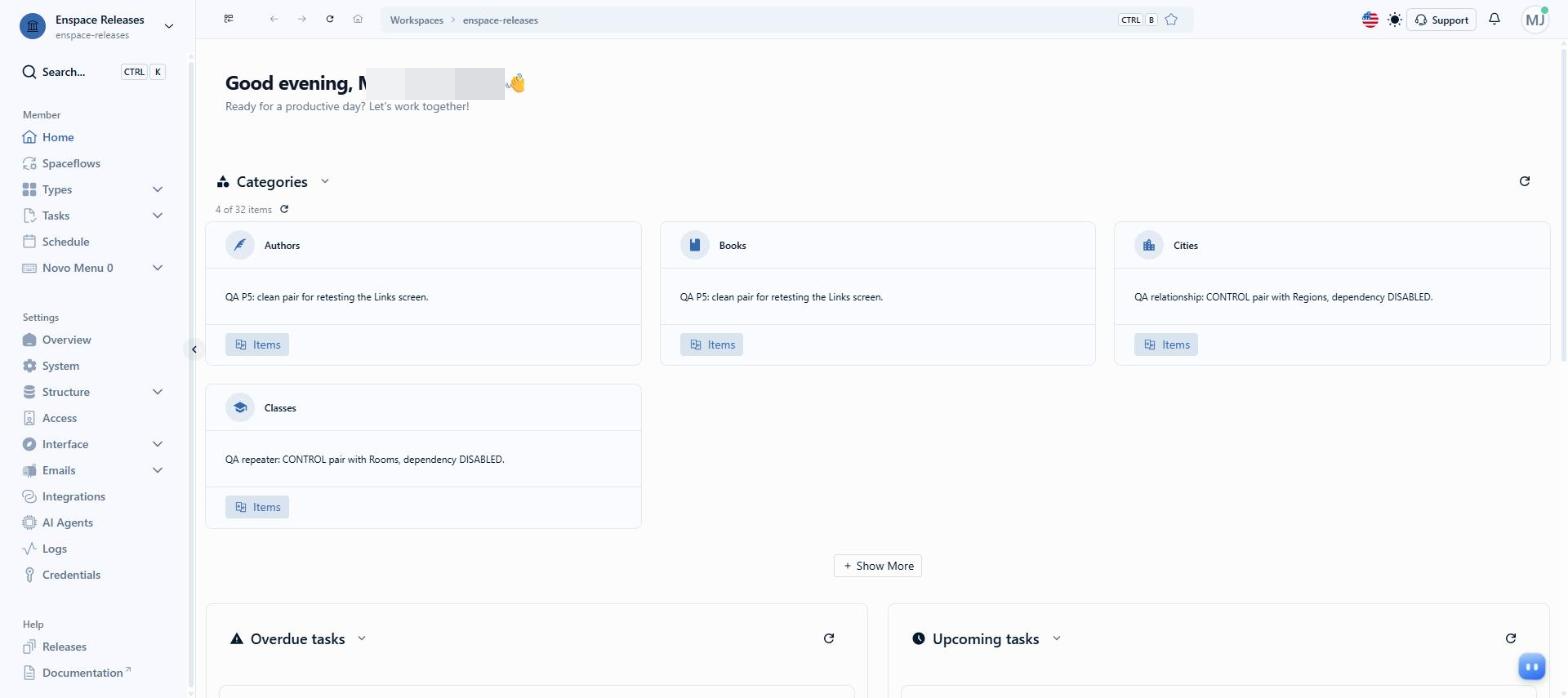 On your workspace home screen, click Types. Then open the category that has an HTML field set up