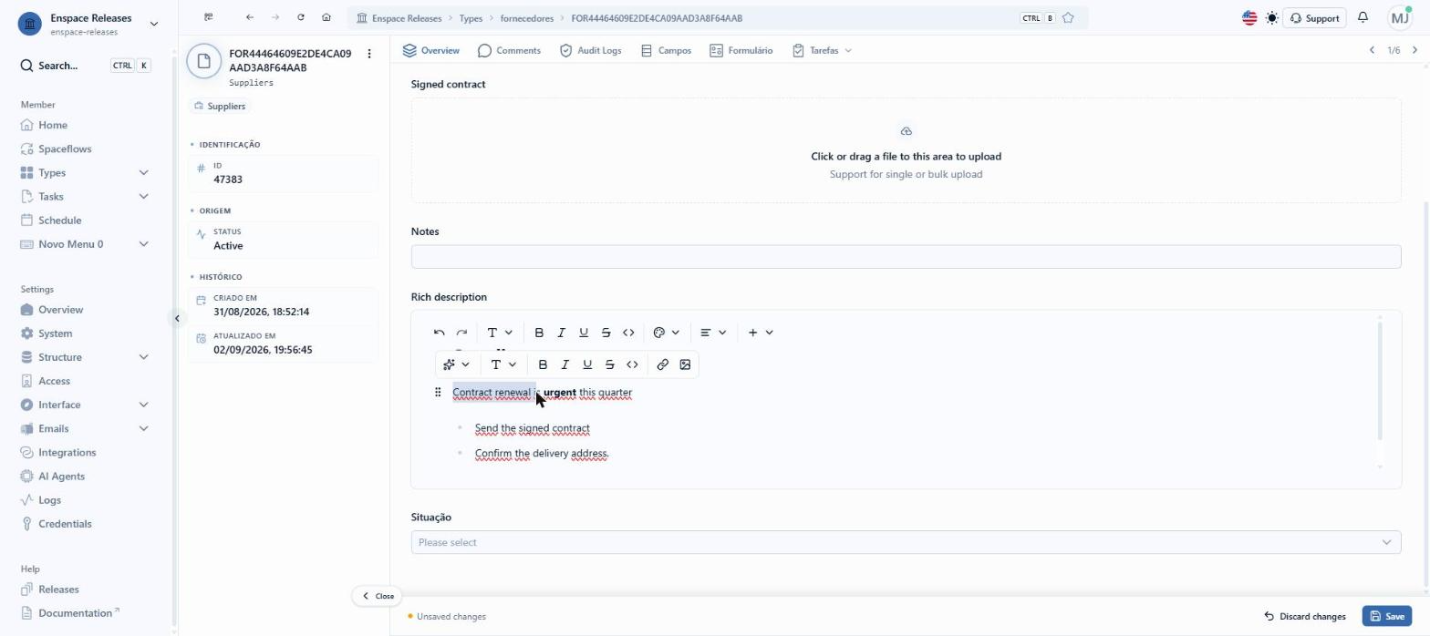 Select the text you want to color. On selecting, a floating bar appears over the text with the most used formatting