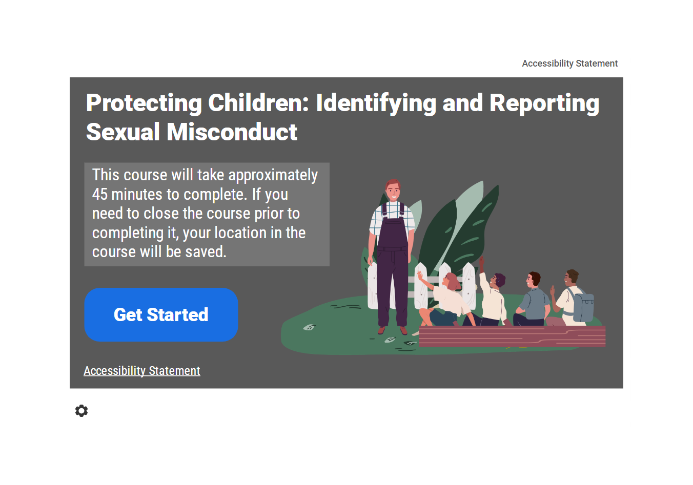 Click Get Started to launch the course