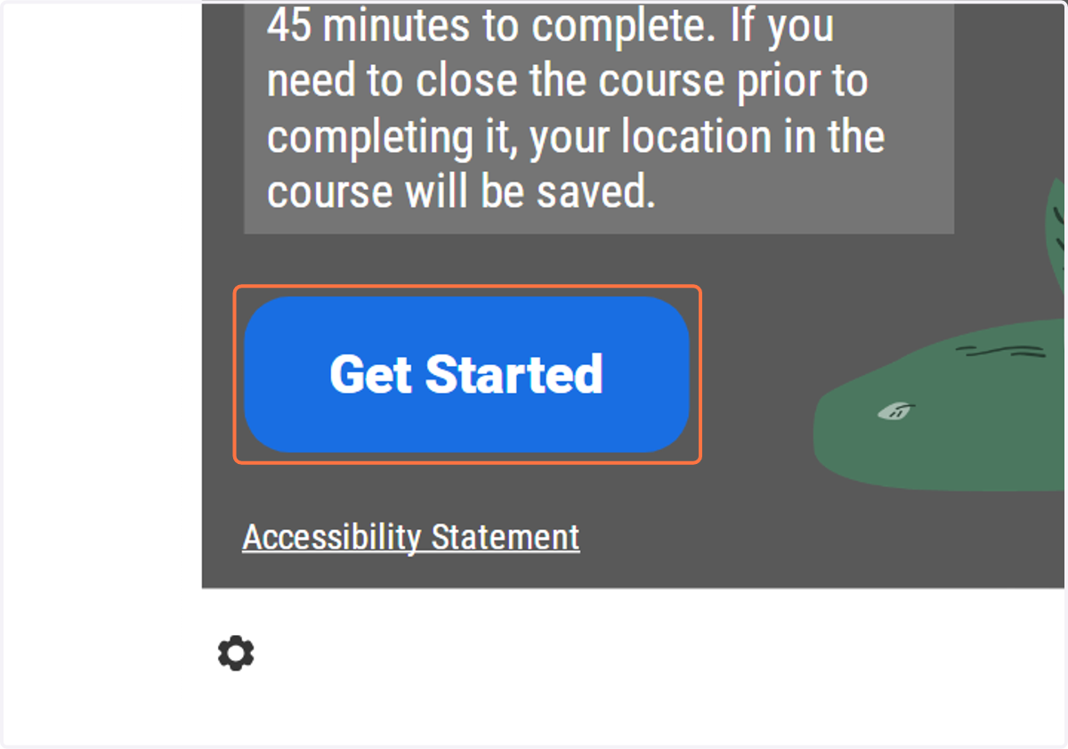 Click Get Started to launch the course