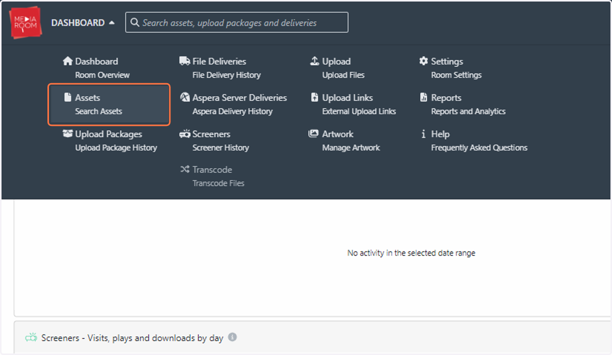 Click on Assets…