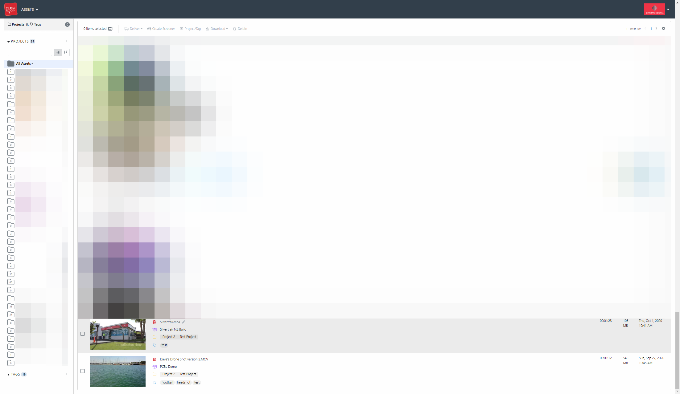 Click on the asset for delivery