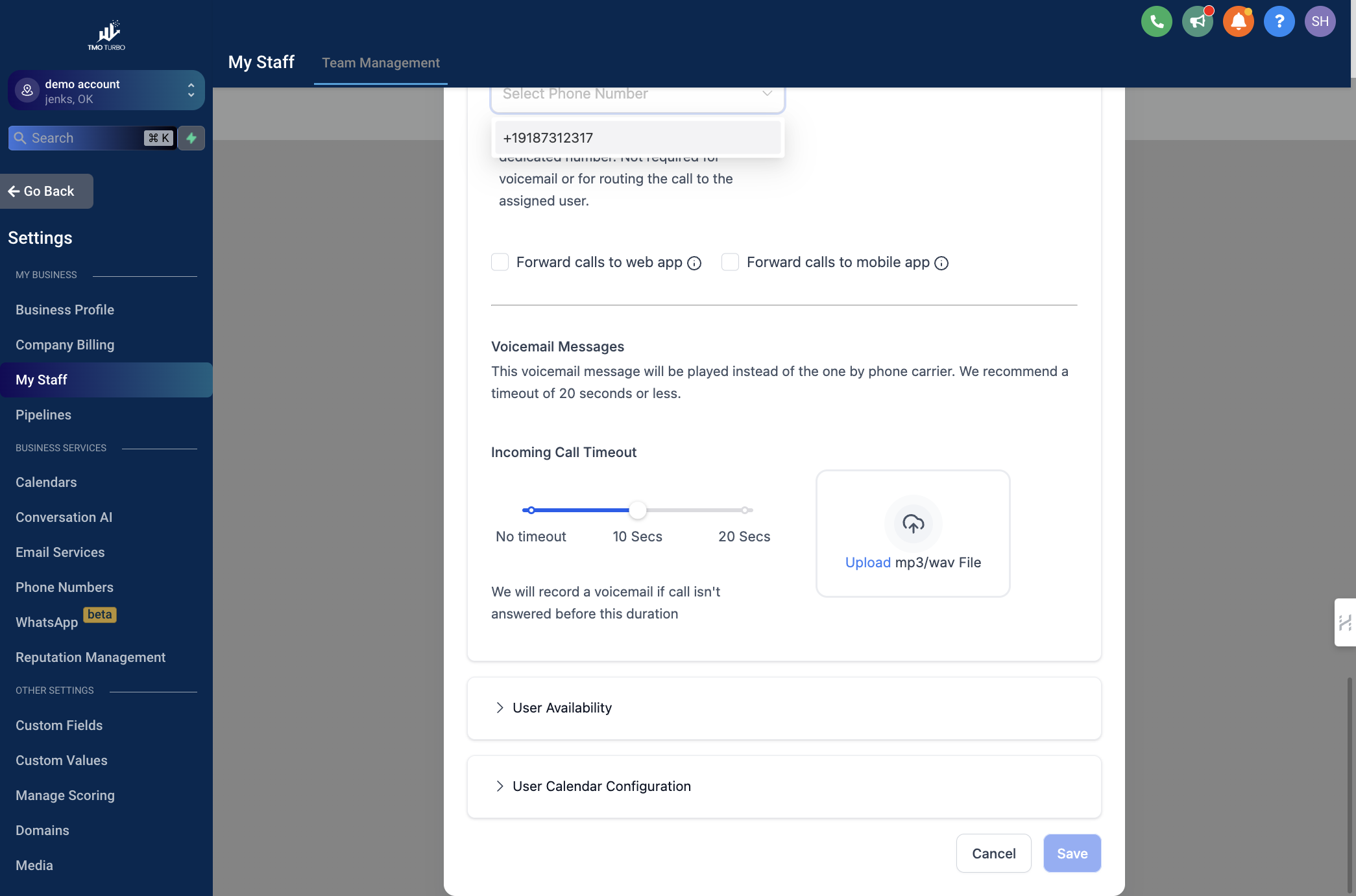 Fill out their availability So the system know when they can be booked.