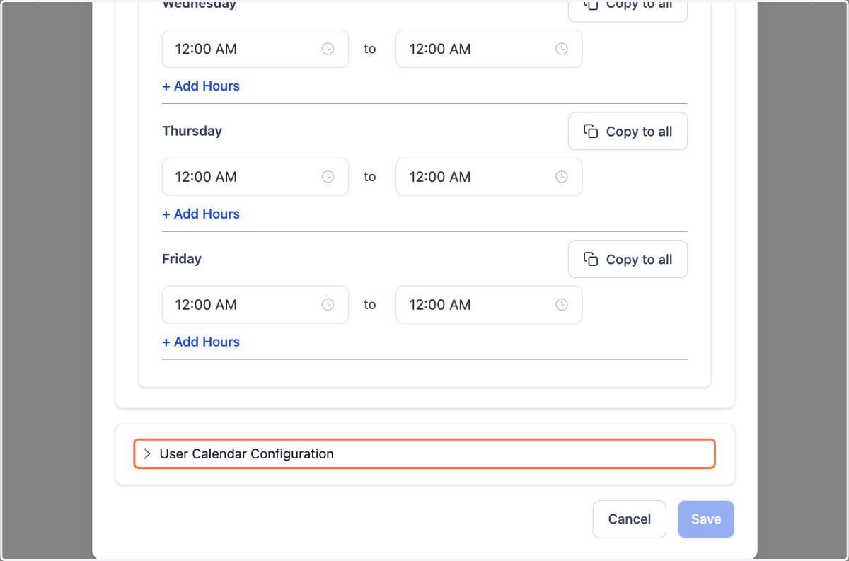 Once they connect to a Calendar outside of the system it will show here for you to look at. After every thing is done hit save. Note they should check spam for the email.