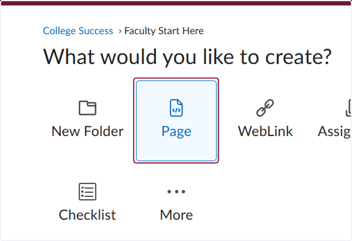 Click on Page