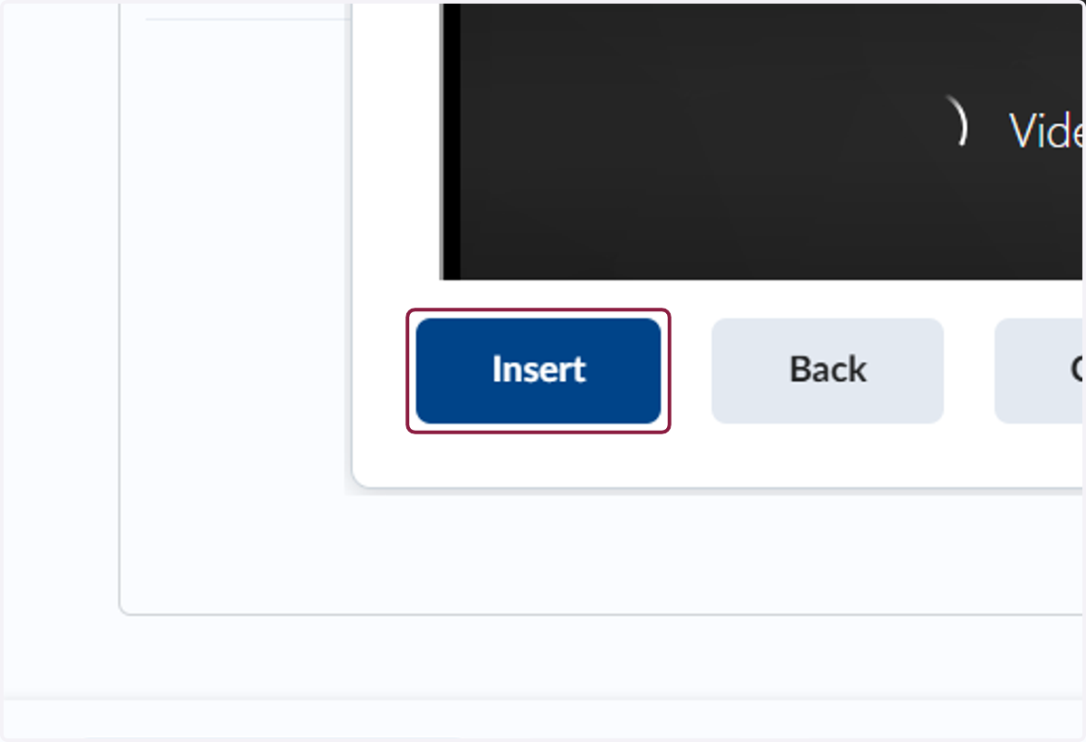 Click on Insert
