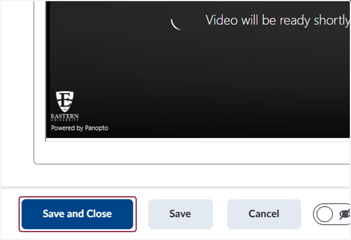 Click on Save and Close