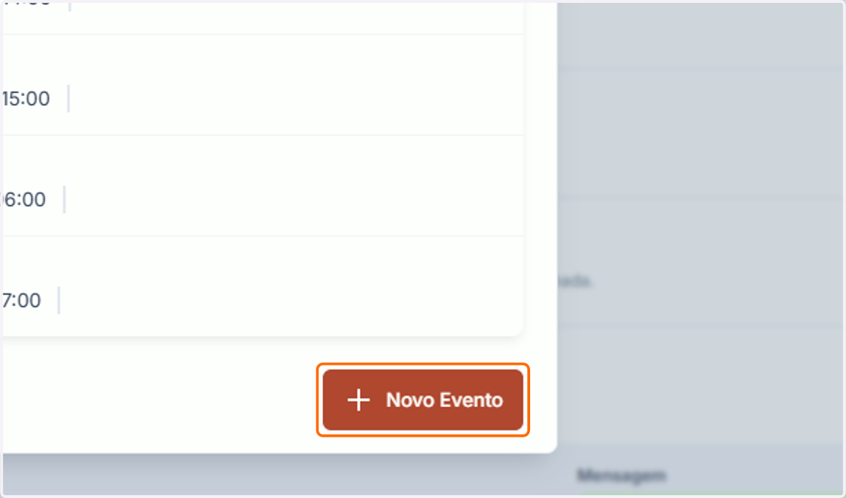 Selecione Novo Evento
