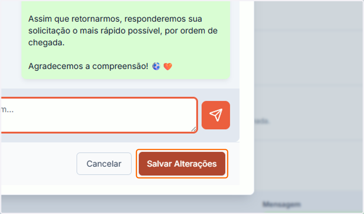 Clique em Salvar Alterações