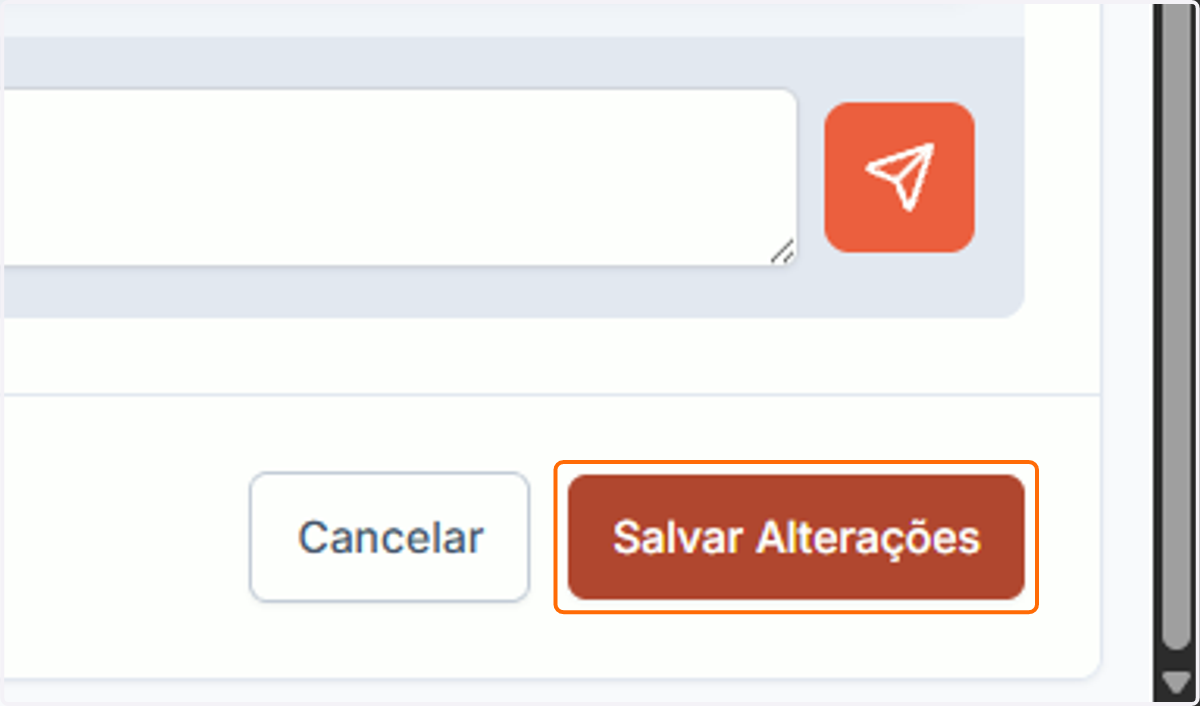 Clique em Salvar Alterações ao final da Página de Departamento