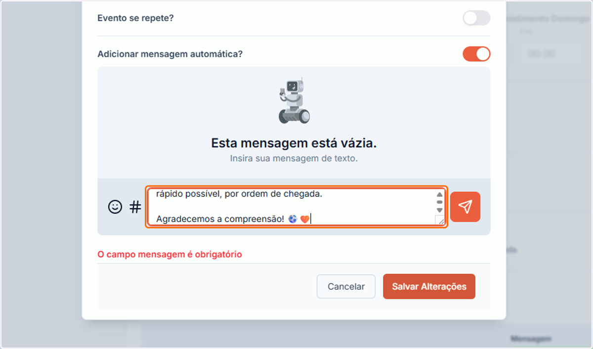 Insira o Texto Personalizado