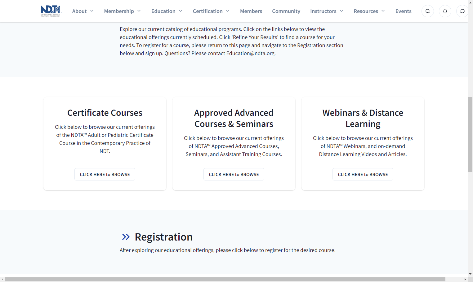 Scroll down the page to Certificate Courses to browse the current Certificate Course offerings OR