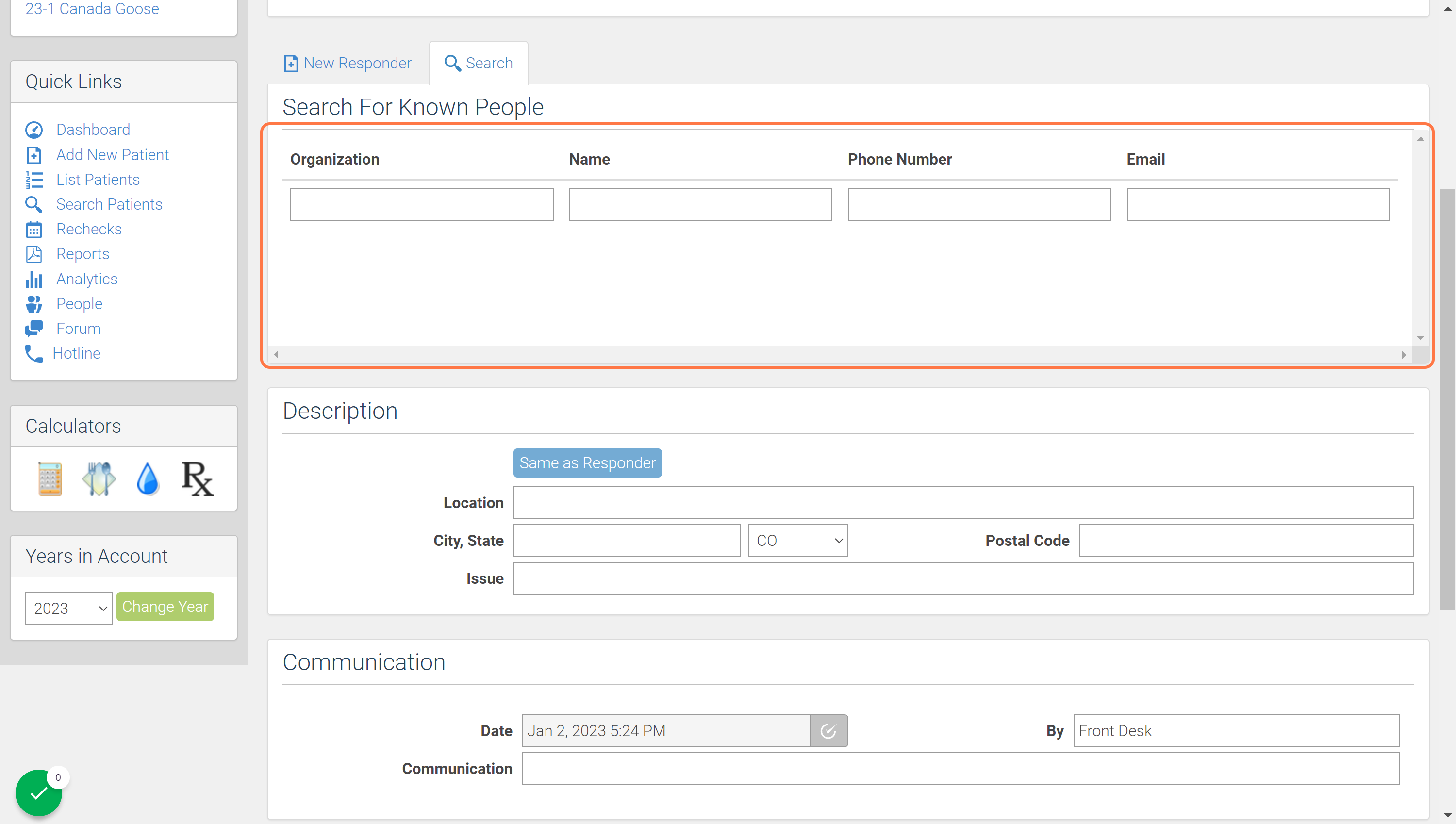 Start by searching for a known person with one of the listed credentials.