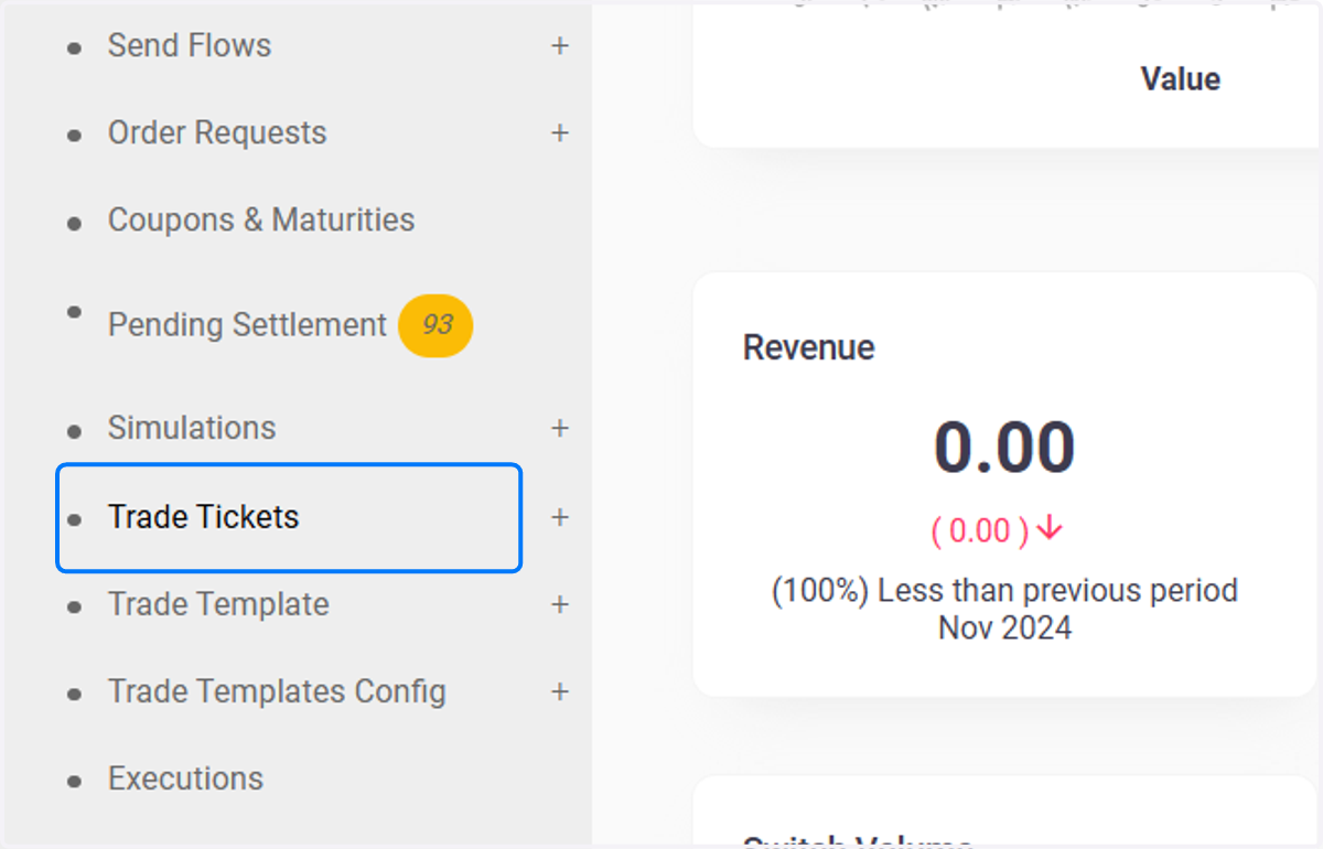 Click on Trade Tickets