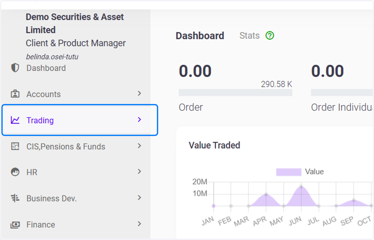 Click on Trading
