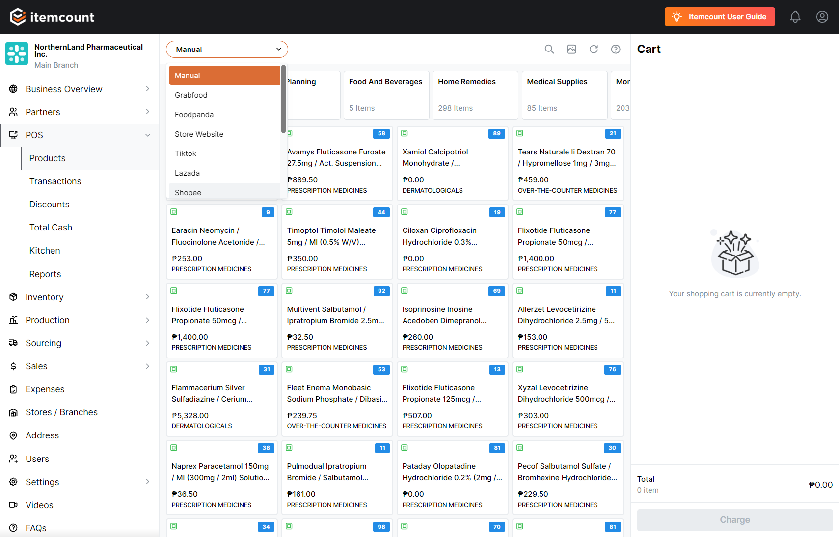 Scroll down to see more, then choose the sales channel you intend to use.