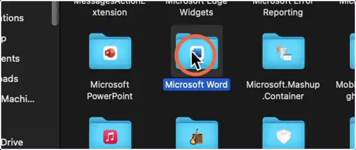Double Click Microsoft Word
