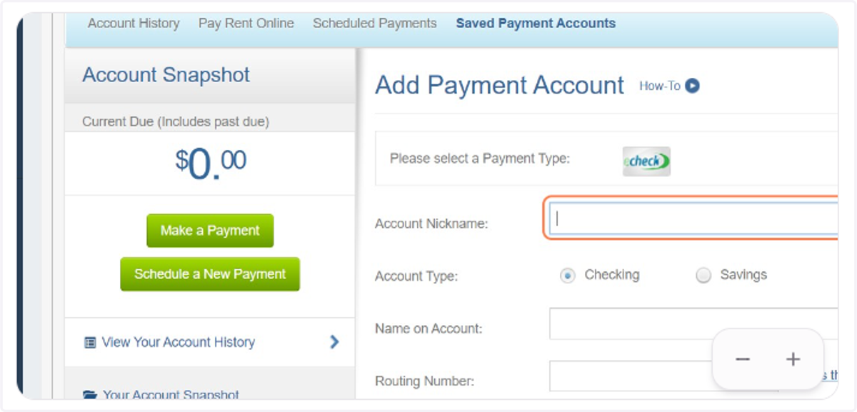 Create an Account Nickname