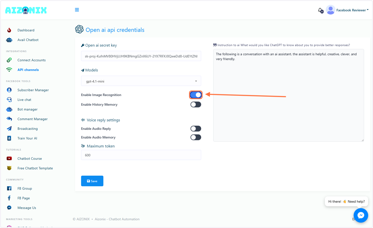 Check enable_image_recognition