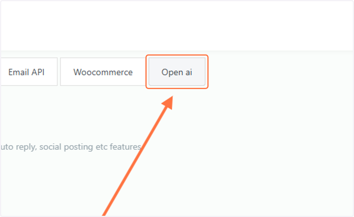 Click on Open ai