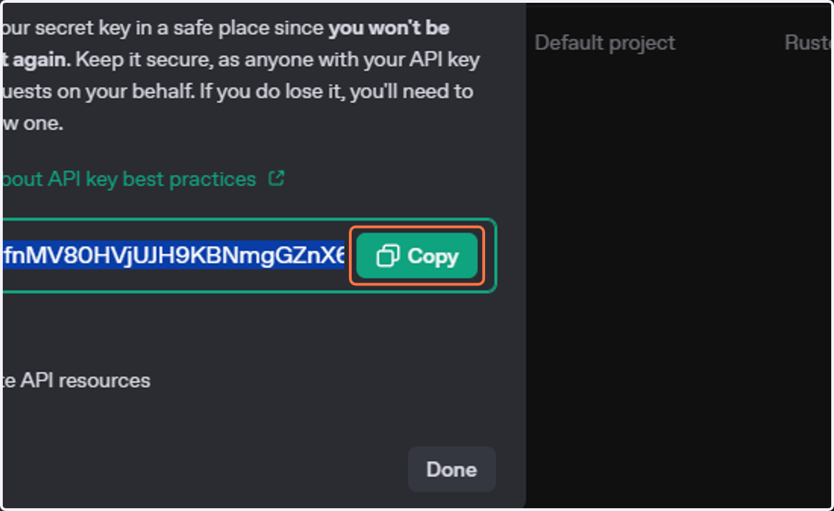 Click on Copy