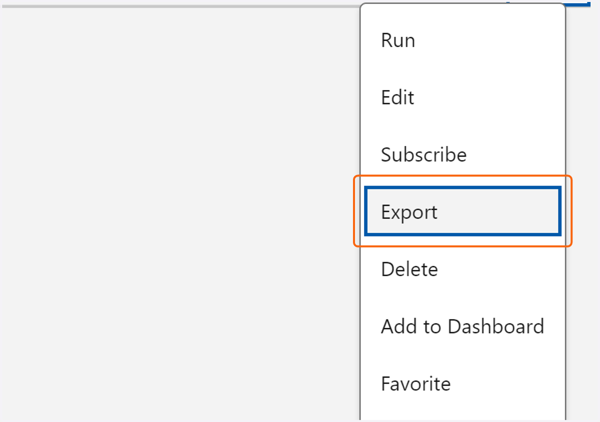 Click on Export