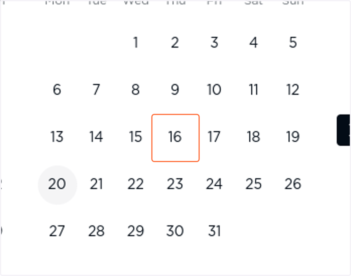 Click on 16