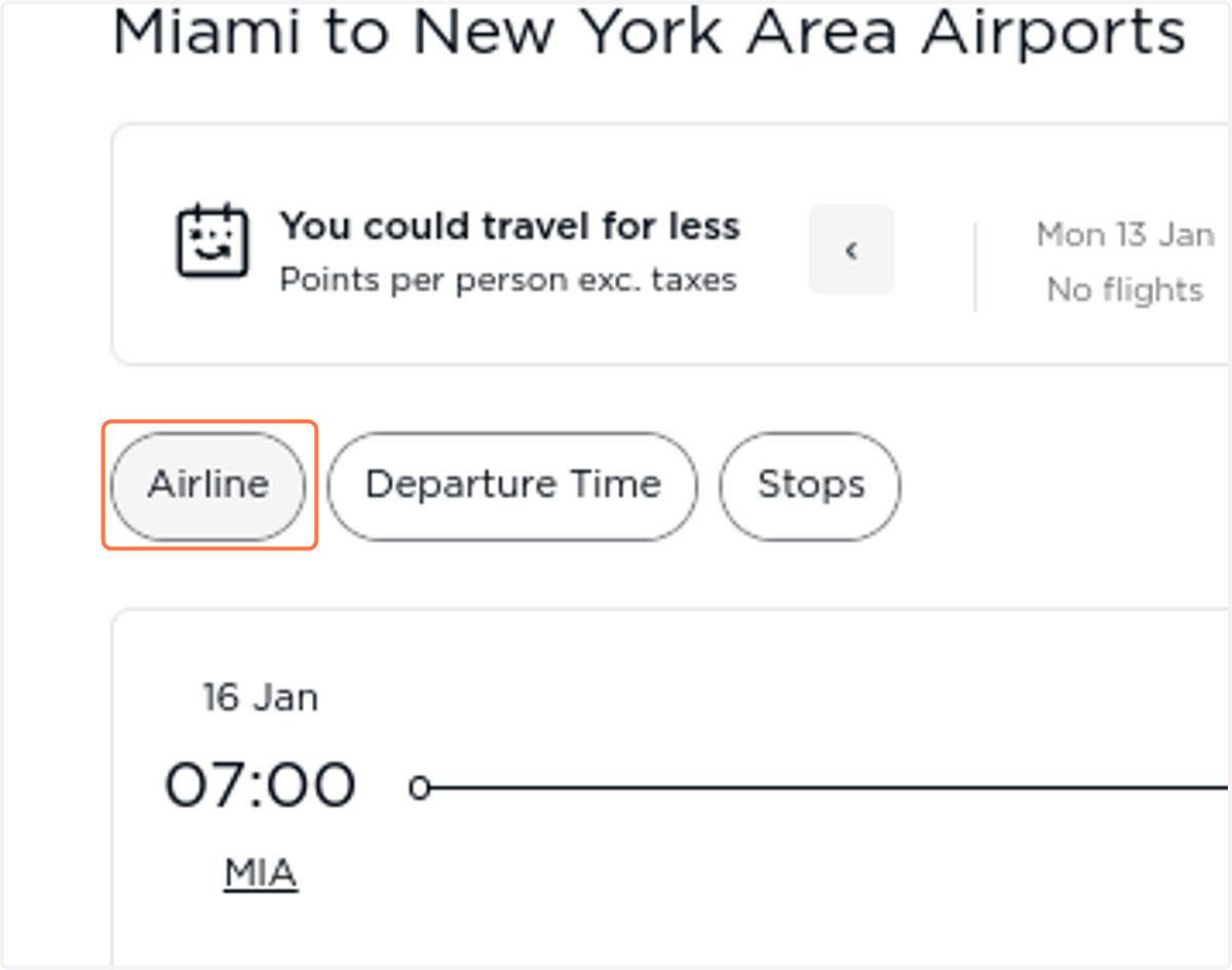 Click on Airline