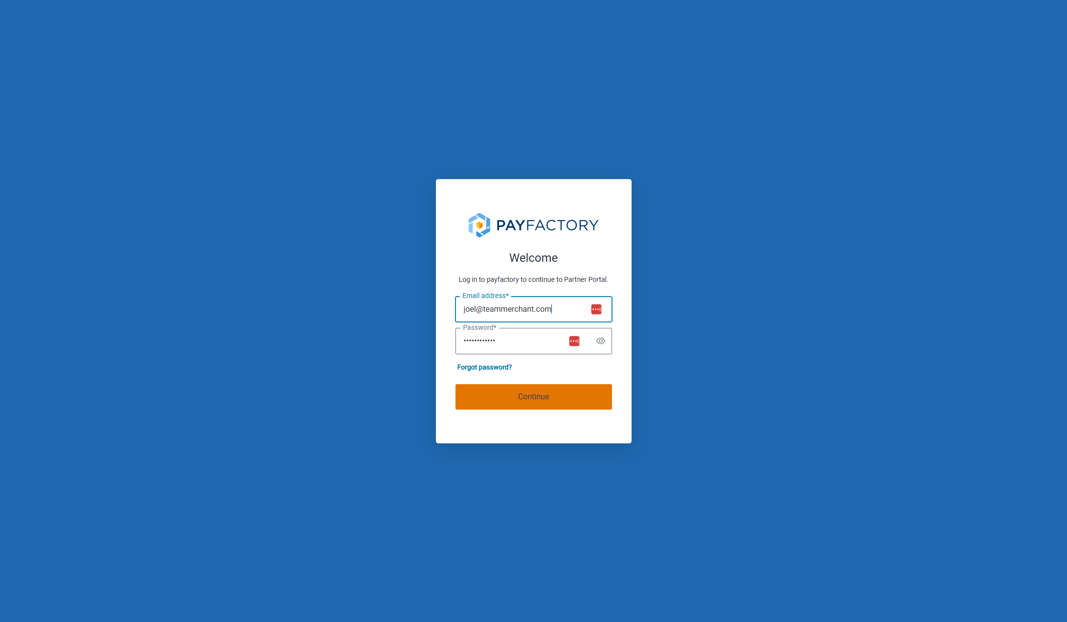Log in | Partner Portal