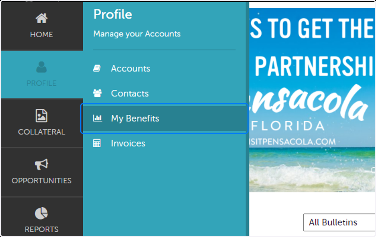 Click on My Benefits